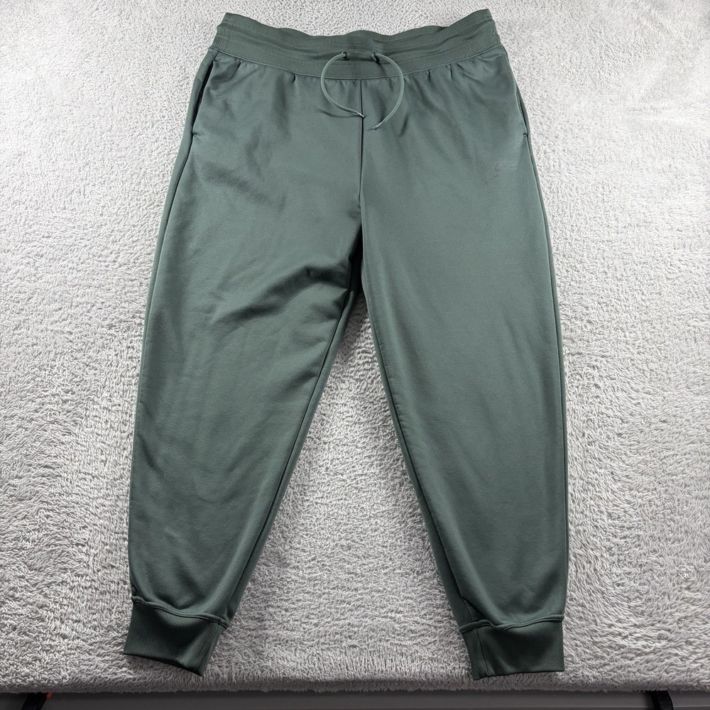 Nike Therma Fit Fleece Lined Joggers Mens XL Green Tapered‎ Elastic Waist